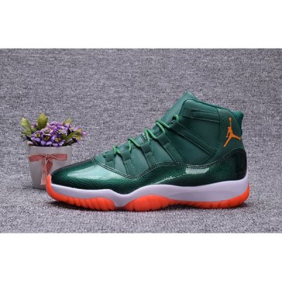 Nike Erkek Air Jordan 11 Miami Hurricanes Pe Koyu Yeşil Basketbol Ayakkabısı Türkiye - BRDT5ZC6